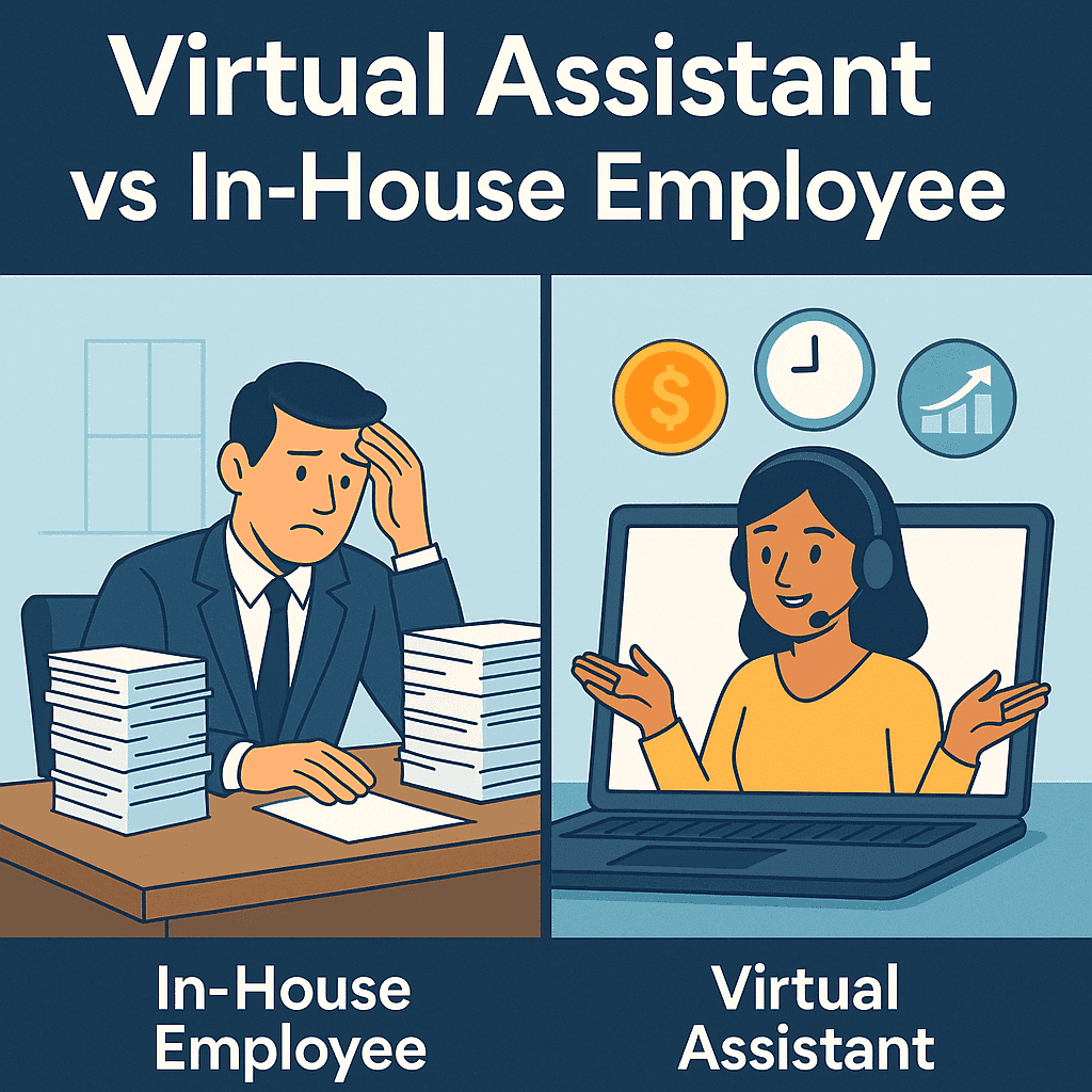 virtual assistant vs in-house employee